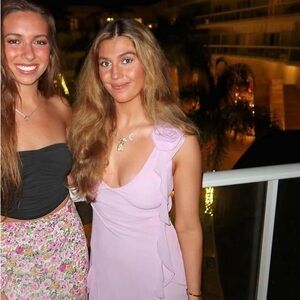 White Fox Boutique Lilac Ruffle Mini Dress